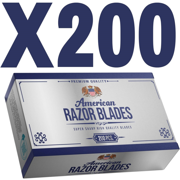 American Razor Blades Double Edge Razor Blades - 200 ct - American ...